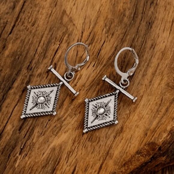 Geo hoop Earrings S1198 - Picture 1 of 3